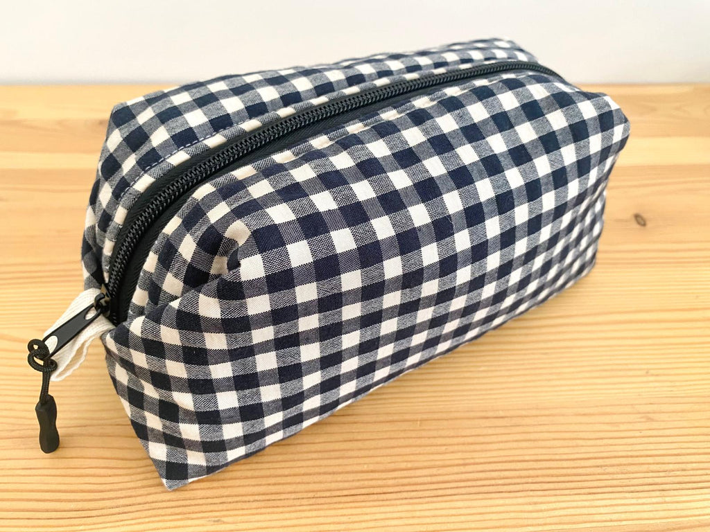 Neceser rectangular seersucker negro