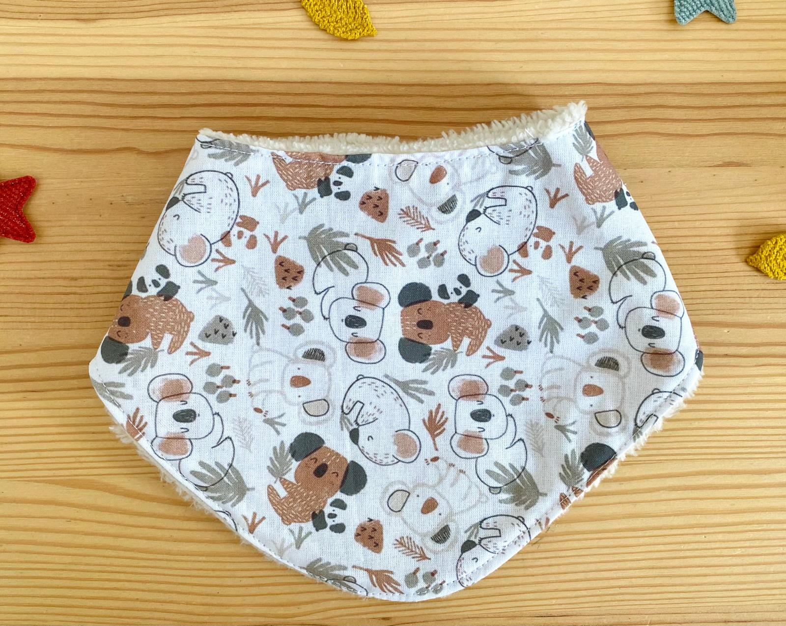 Babero Bandana Koalas Marrones