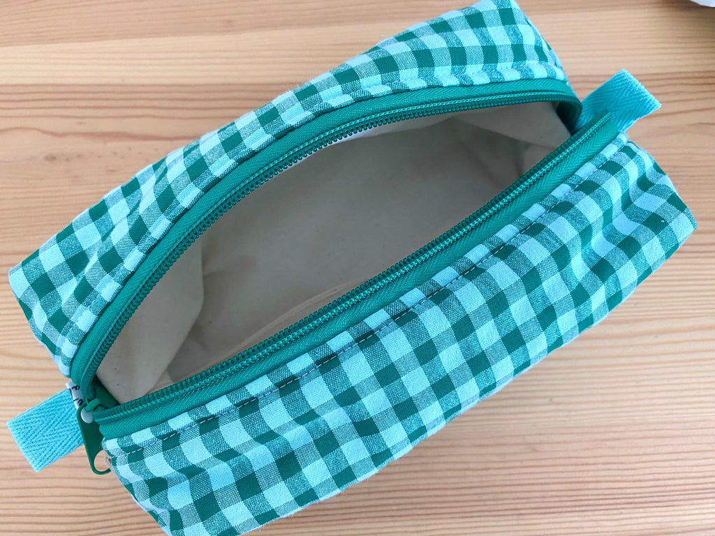 Neceser rectangular Seersucker verde