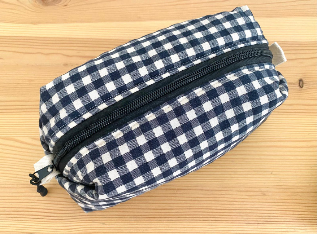 Neceser rectangular seersucker negro