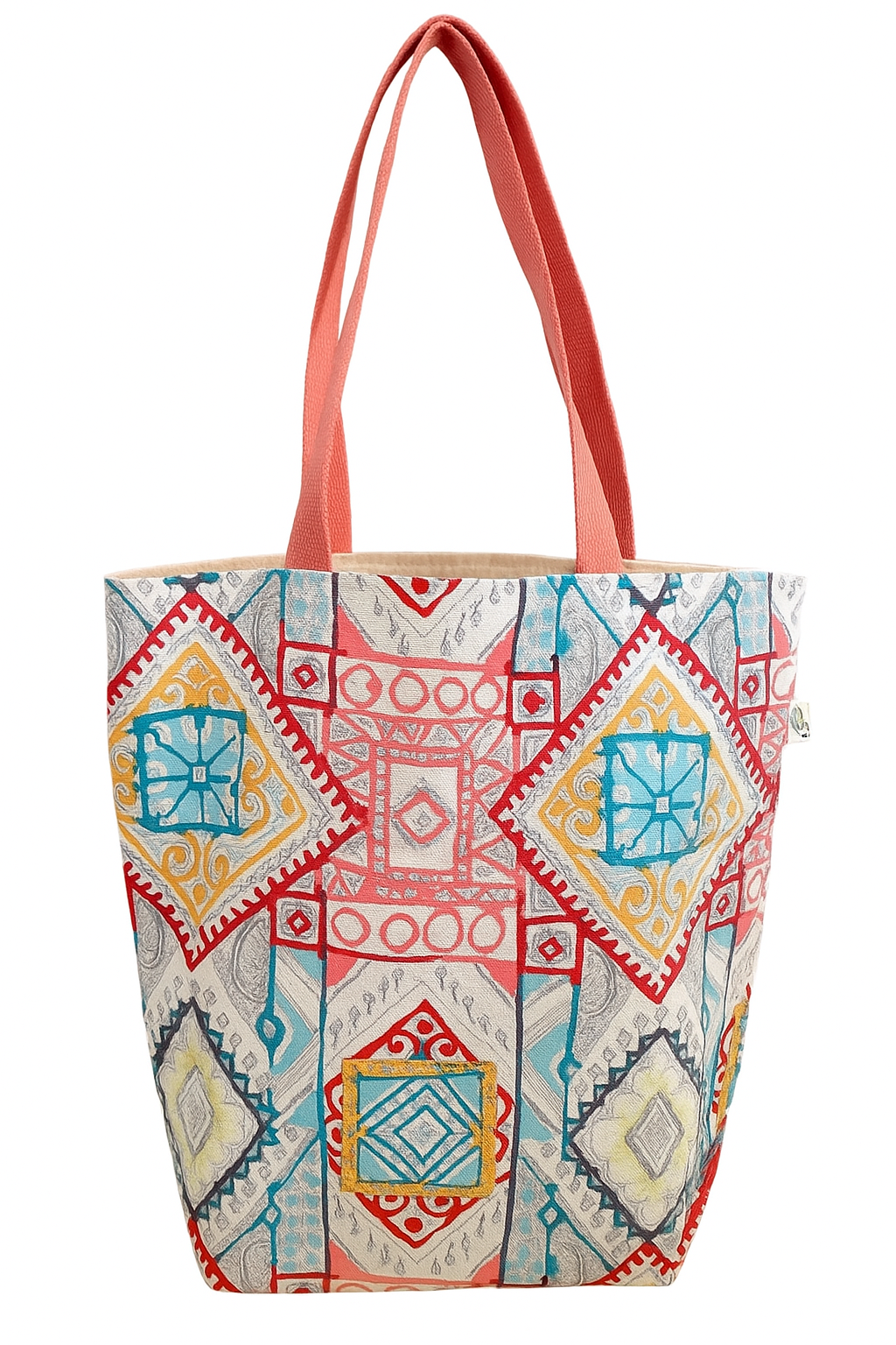 Bolso Tote Estampado Boho Geométrico