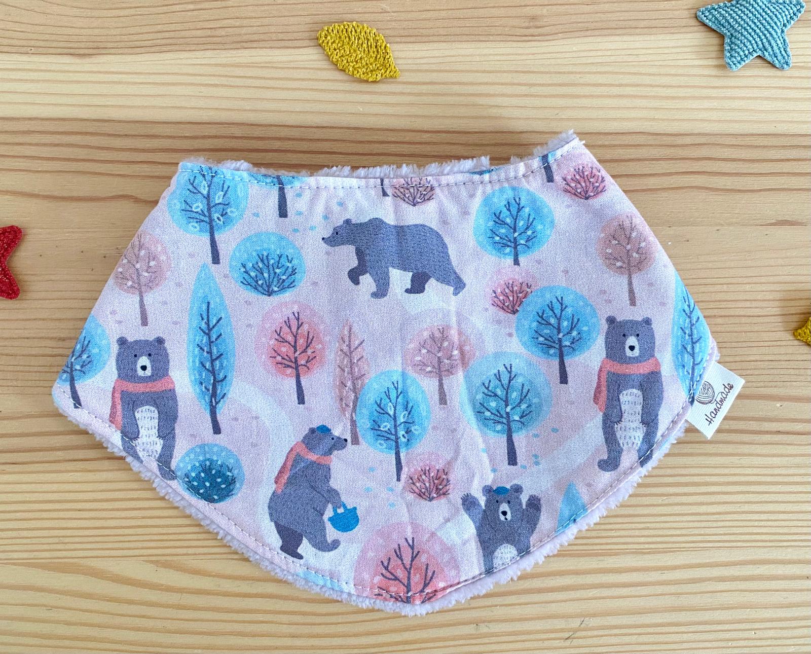 Babero Bandana Ositos con Bufanda