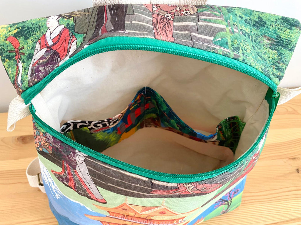 Mochila estampado oriental