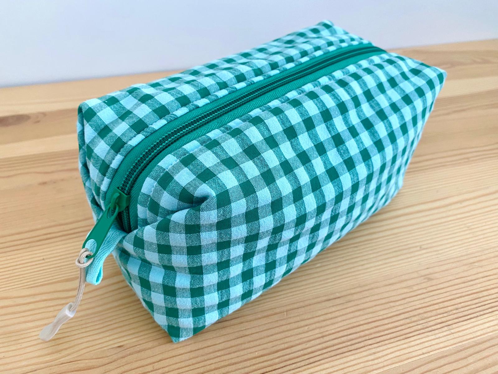 Neceser rectangular Seersucker verde