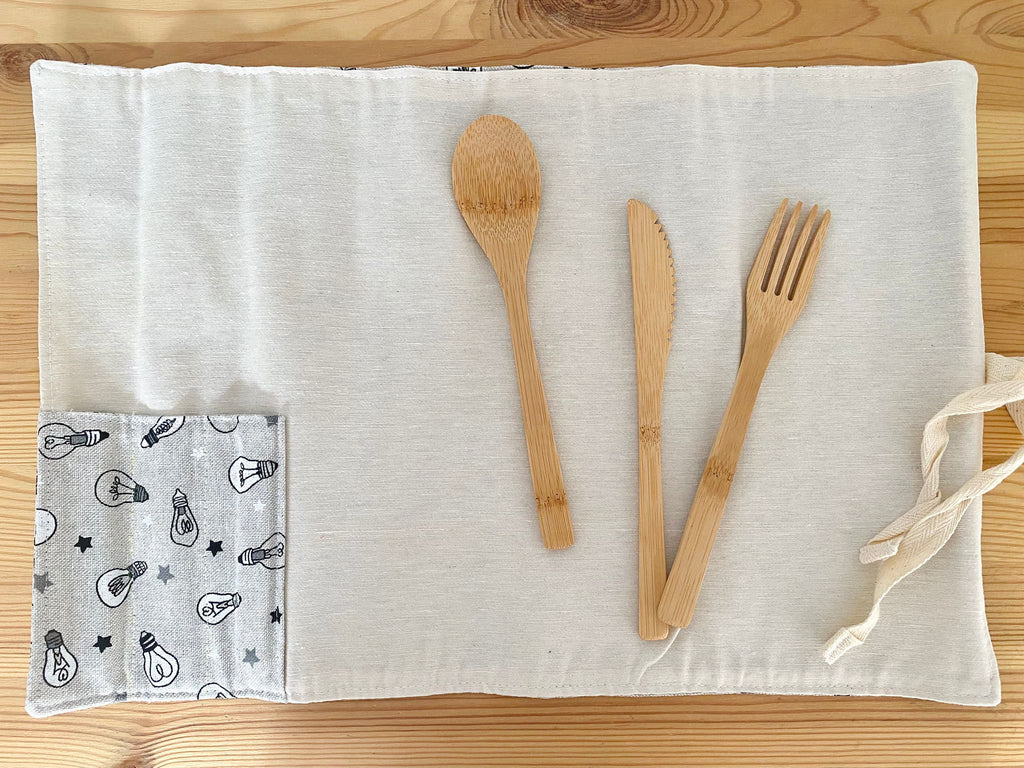 Set de mantel con cubiertos estampado Ideas