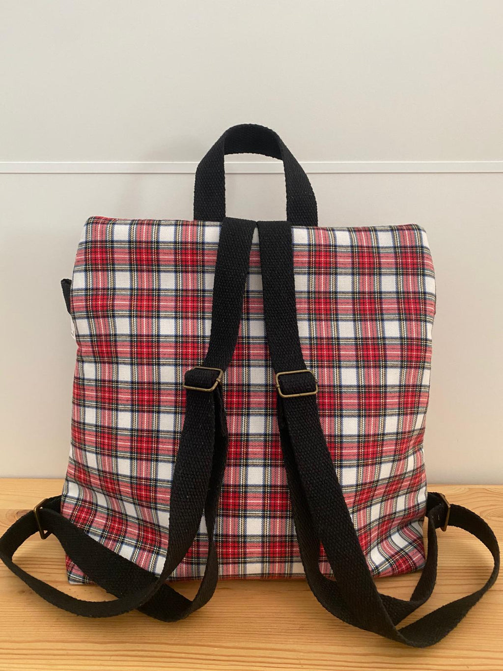 Mochila estampado cuadros escoceses