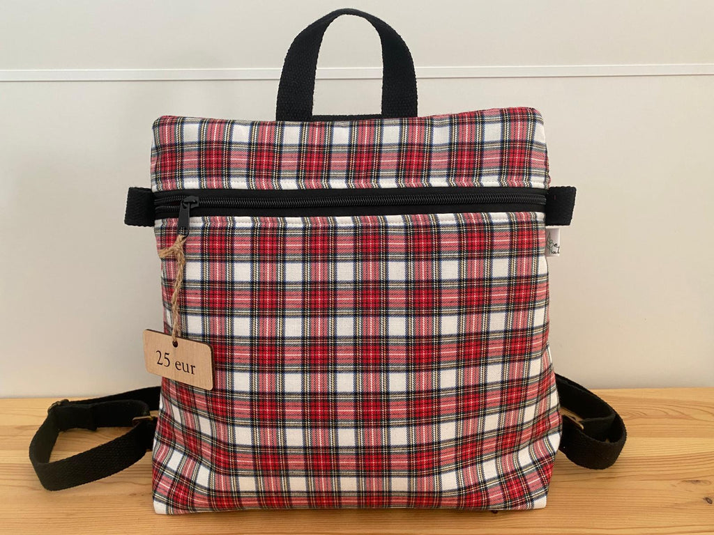 Mochila estampado cuadros escoceses