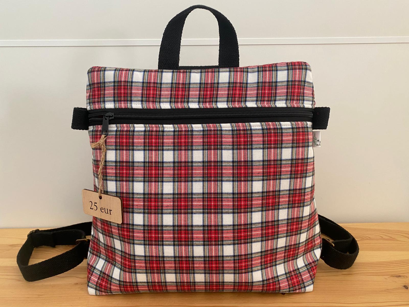 Mochila estampado cuadros escoceses