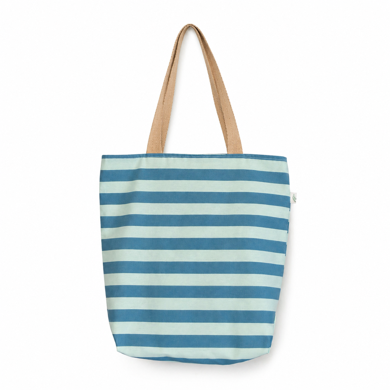Bolso Tote rayas verdosas