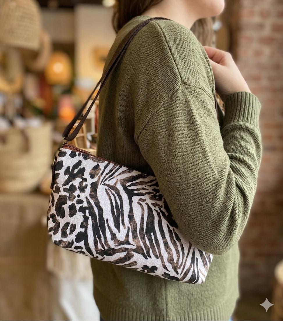Bolso bandolera mini Animal print