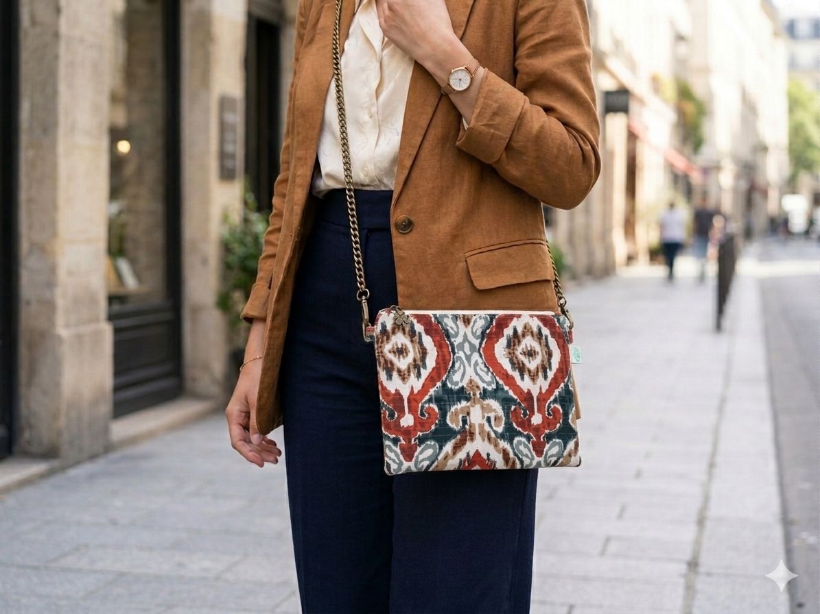 Bandolera plana Ikat